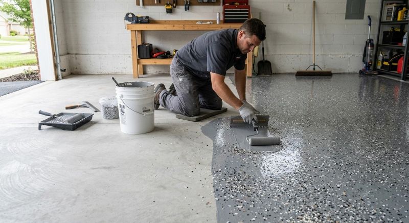 Epoxy Garage Flooring Installation in Winston Salem, NC
