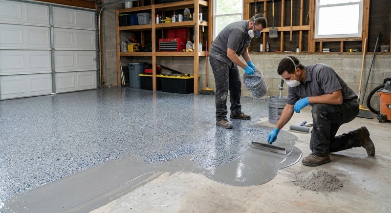 Garage Floor Staining in Winston Salem, NC