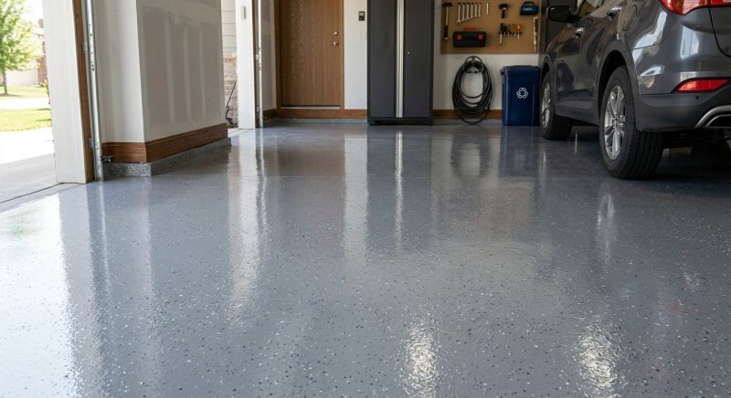 Speckled Garage Floor Painting in Raleigh, NC